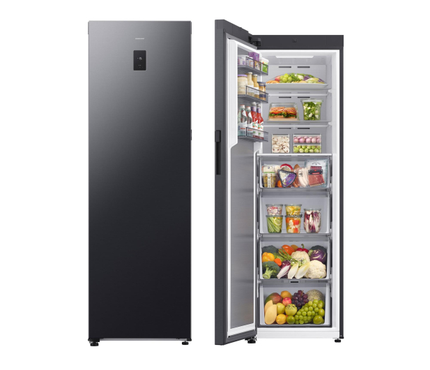 Zamrażarka Samsung RZ80H32HDFEO Twin No Frost 185,8cm 36dB Grafitowa Auto Open 14,8kg/24h Kostkarka AI 323L - 1529114 - zdjęcie